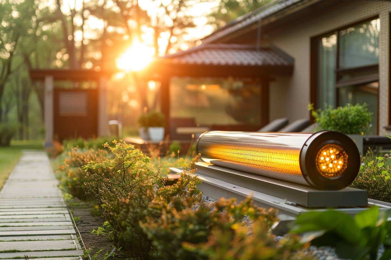 Système de panneaux captant la chaleur du soleil  
Installation solaire pour chauffer l'eau à domicile